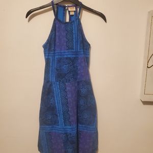 Printed Patchwork bandanna cotton knot dress